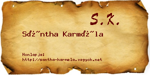 Sántha Karméla névjegykártya
